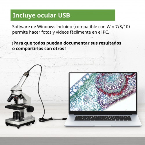 Microscopio 40x-1024x con...