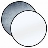 Reflector plegable 2-en-1 BRESSER TR-8 redondo de 110cm plata/blanco