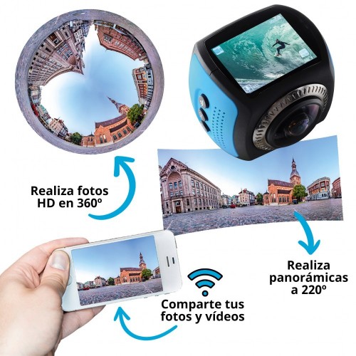 Cámara WiFi 360° Full HD...