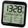 BRESSER MyTime Meteotime reloj de pared con información meteorológica LCD negro