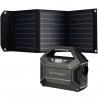 BRESSER Set central eléctrica portátil 100 W + cargador solar móvil 40 W